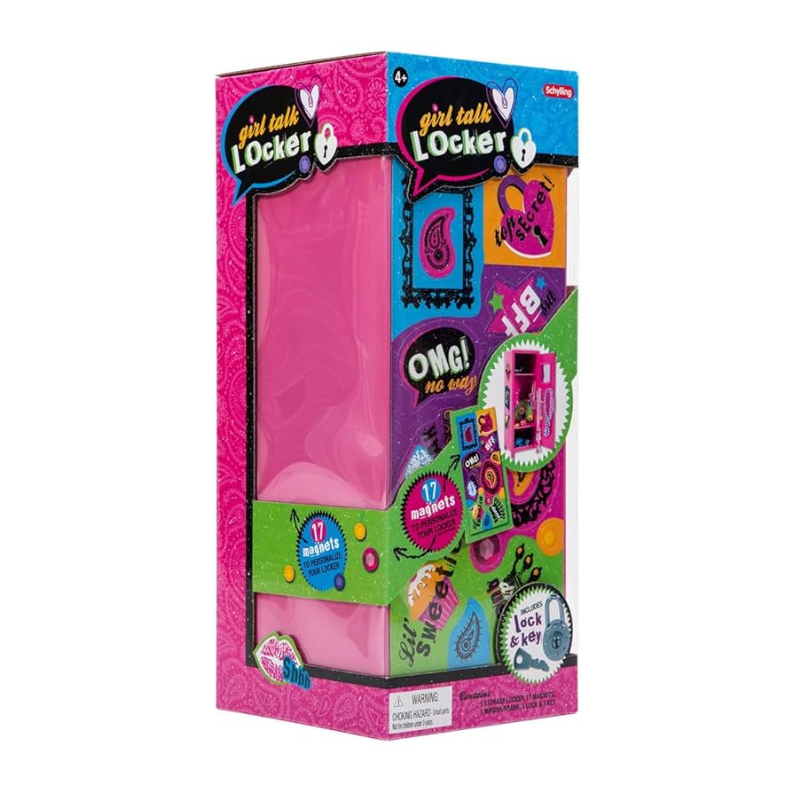 Amazon.com: Schylling Girls Talk Pink Mini Locker - 11.25